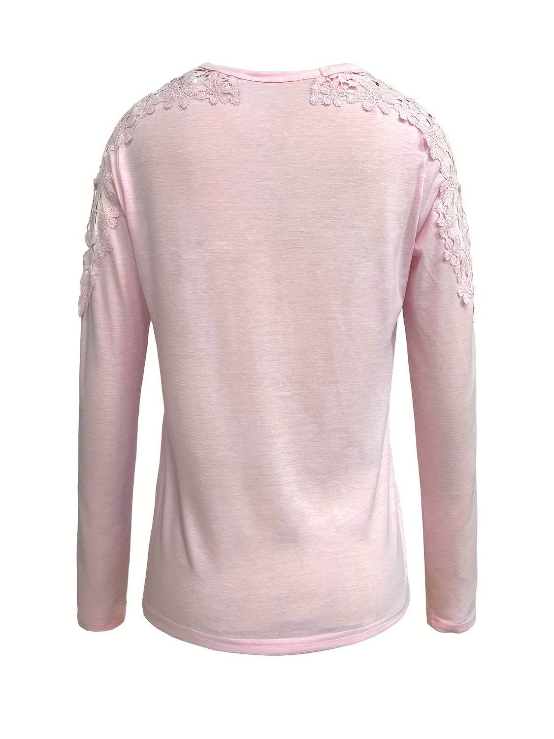 Full Size Cutout Round Neck Long Sleeve T-Shirt - Amexza