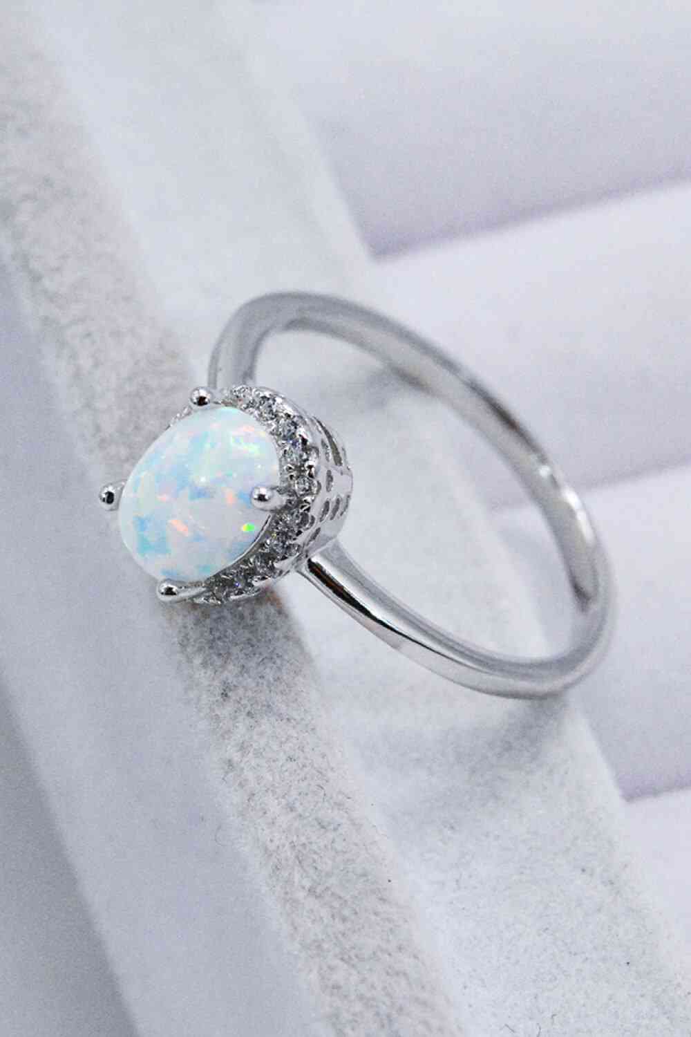 925 Sterling Silver 4-Prong Opal Ring for a perfect OOTD – dress to impress outfits from Amexza