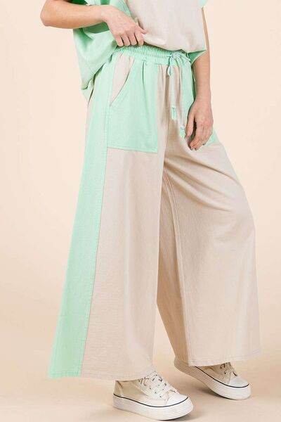 Mittoshop Color Block Wide Leg Pants for a perfect OOTD – dress to impress outfits from Amexza