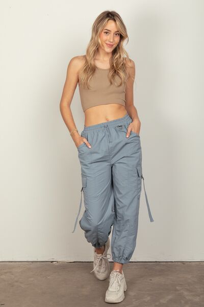 VERY J Elastic Waist Woven Cargo Pants for a perfect OOTD – dress to impress outfits from Amexza