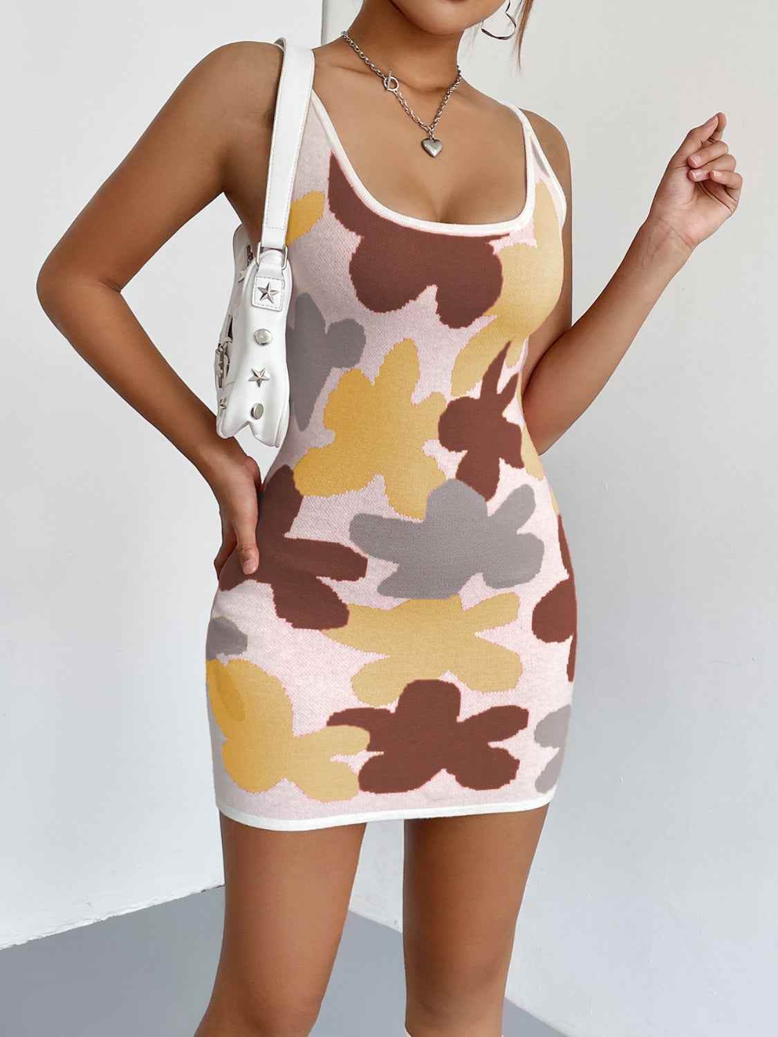 Spaghetti Strap Mini Dress Chestnut for a perfect OOTD – dress to impress outfits from Amexza