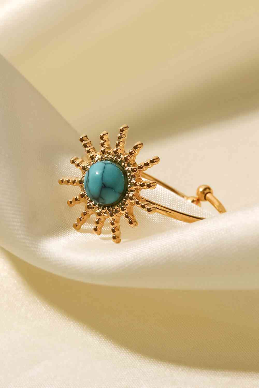 Natural Stone Sun Shape Open Ring for a perfect OOTD – dress to impress outfits from Amexza