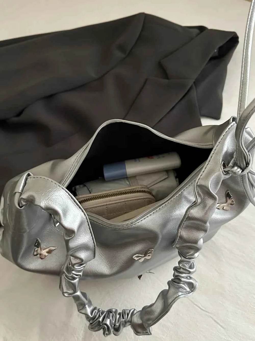 Butterfly Ruched Strap Shoulder Bag for a perfect OOTD – dress to impress outfits from Amexza