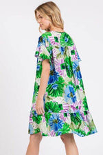 Ces Femme Floral Ruffled Short Sleeve Dress for a perfect OOTD – dress to impress outfits from Amexza