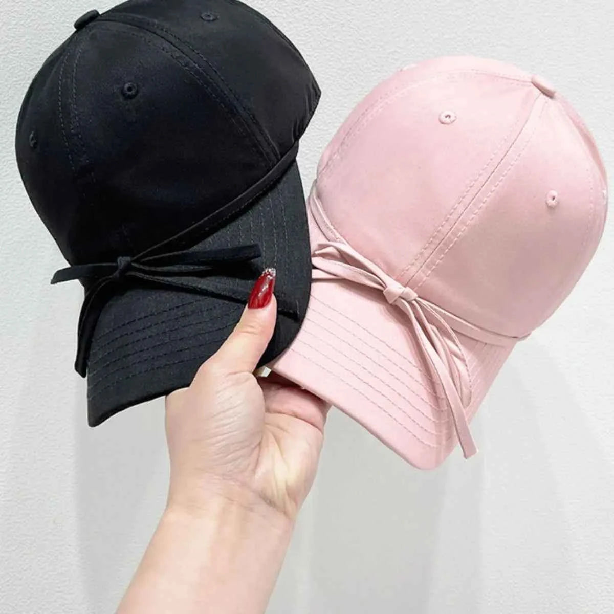 Bow Solid Color Baseball Cap for a perfect OOTD – dress to impress outfits from Amexza
