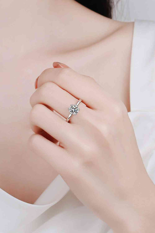 Pleasant Surprise 925 Sterling Silver 1 Carat Moissanite Ring Silver for a perfect OOTD – dress to impress outfits from Amexza