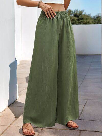 Perfee Smocked Wide Leg Pants for a perfect OOTD – dress to impress outfits from Amexza