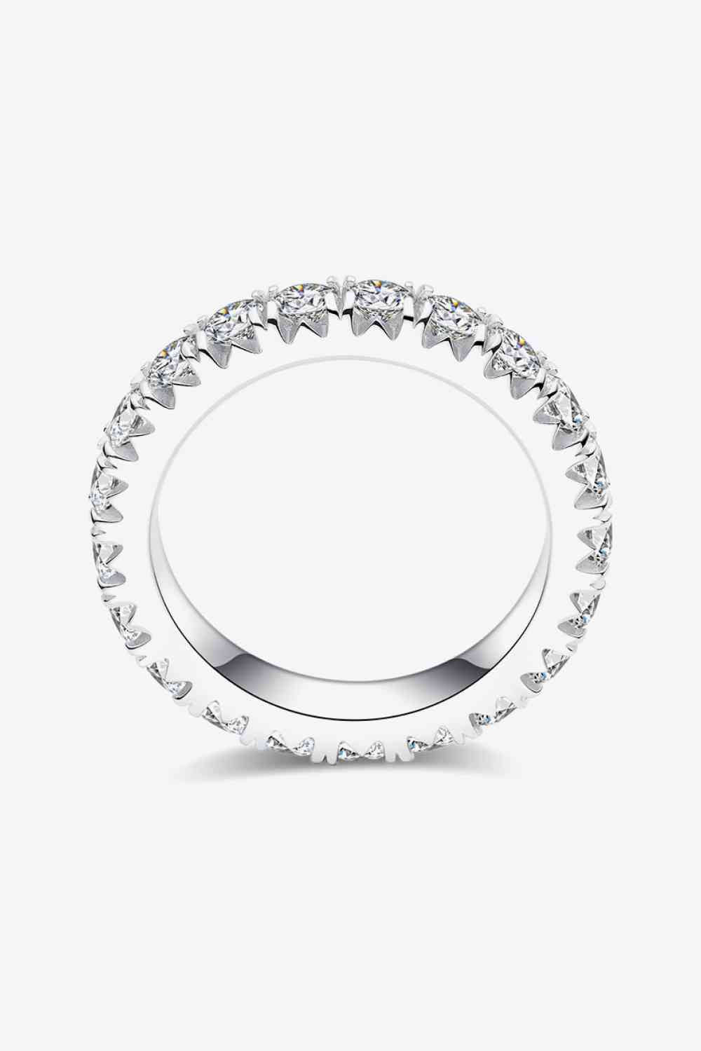 2.3 Carat Moissanite 925 Sterling Silver Eternity Ring for a perfect OOTD – dress to impress outfits from Amexza