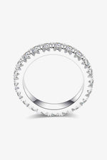 2.3 Carat Moissanite 925 Sterling Silver Eternity Ring for a perfect OOTD – dress to impress outfits from Amexza