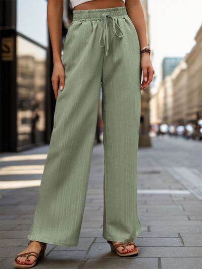 High Waist Wide Leg Pants Sage for a perfect OOTD – dress to impress outfits from Amexza