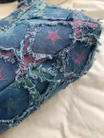 Raw Hem Denim Shoulder Bag for a perfect OOTD – dress to impress outfits from Amexza