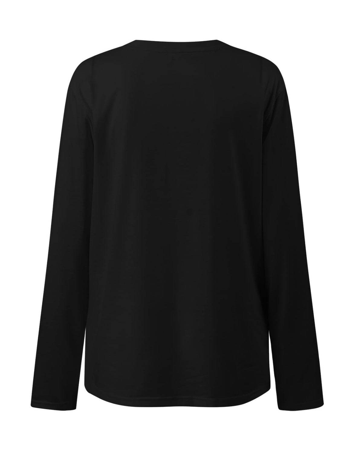 Ruched Round Neck Long Sleeve T-Shirt for a perfect OOTD – dress to impress outfits from Amexza