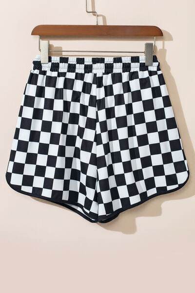 Drawstring Checkered Shorts with Pockets for a perfect OOTD – dress to impress outfits from Amexza