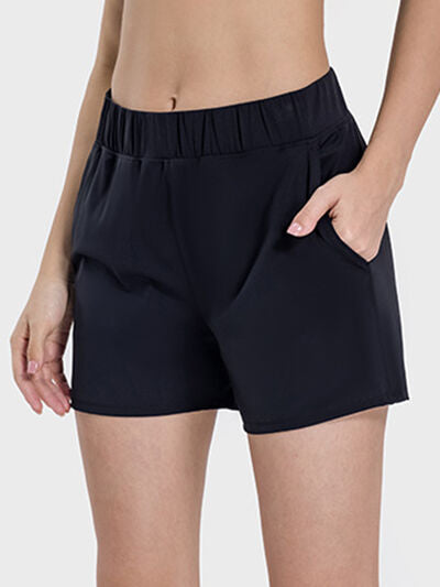 Millennia Elastic Waist Active Shorts Black for a perfect OOTD – dress to impress outfits from Amexza