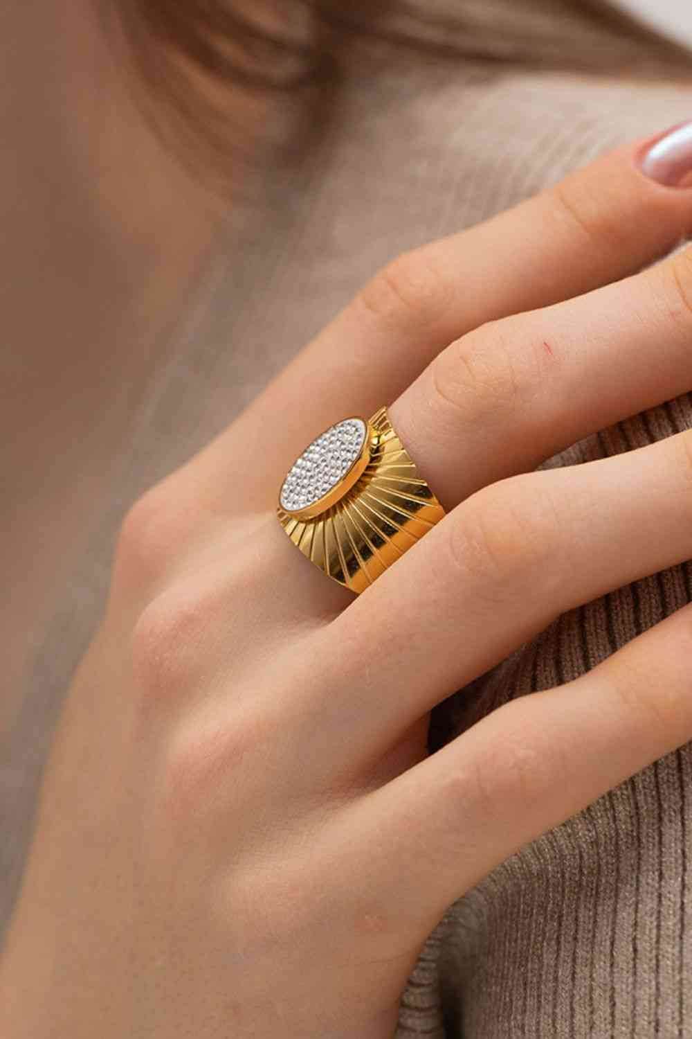 Wide Band Stainless Steel Open Ring for a perfect OOTD – dress to impress outfits from Amexza