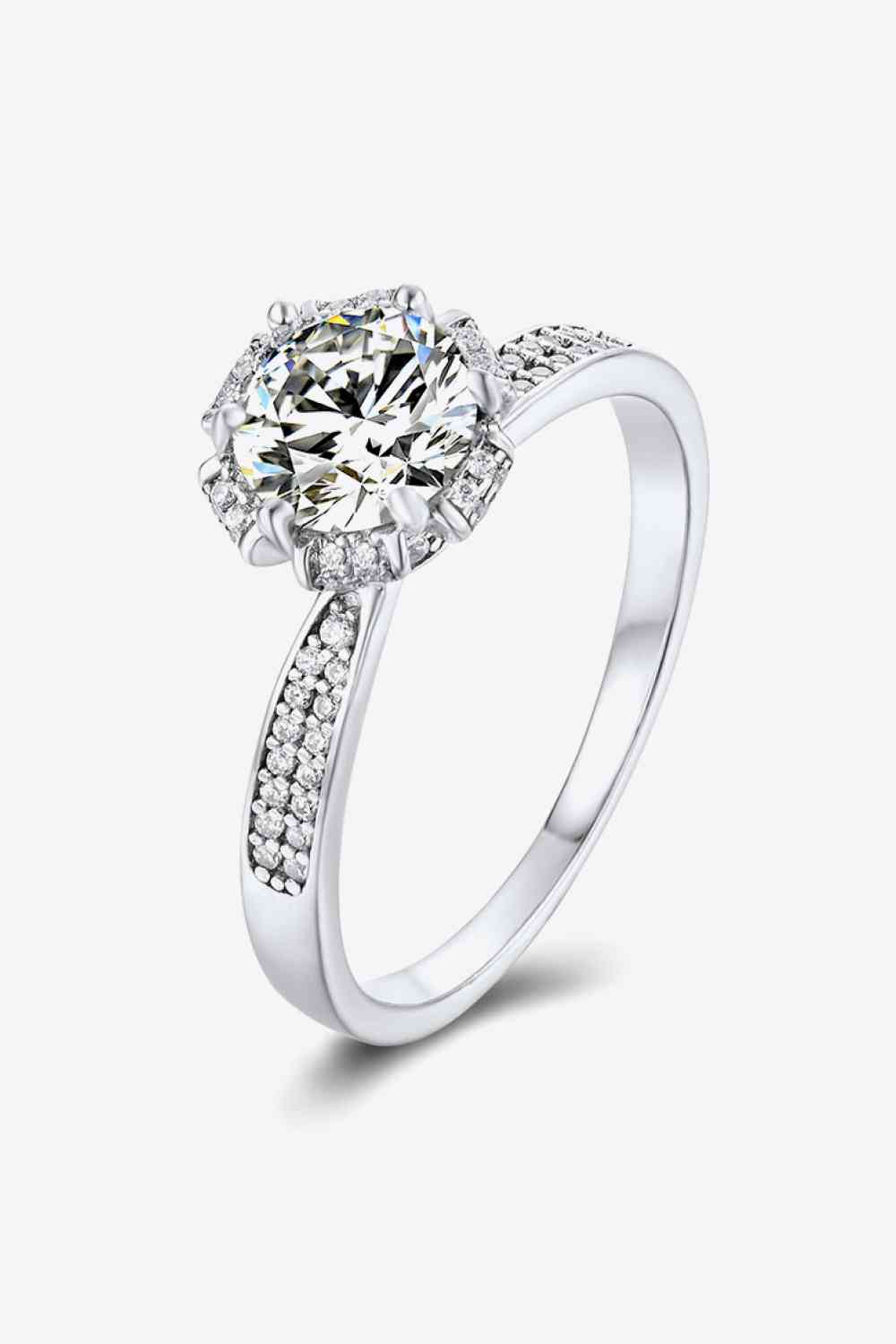 925 Sterling Silver 1 Carat Moissanite Ring Silver for a perfect OOTD – dress to impress outfits from Amexza