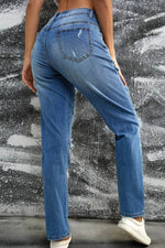 Distressed Sequin Pumpkin Jeans - Amexza