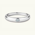 925 Sterling Silver Inlaid Moissanite Ring Silver Square-shaped drill for a perfect OOTD – dress to impress outfits from Amexza