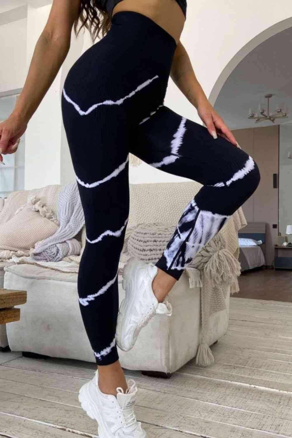 Slim Fit High Waist Long Active Pants - Amexza