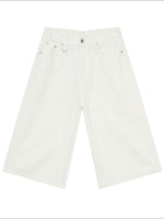 Wide Leg Cropped Jeans Ivory for a perfect OOTD – dress to impress outfits from Amexza