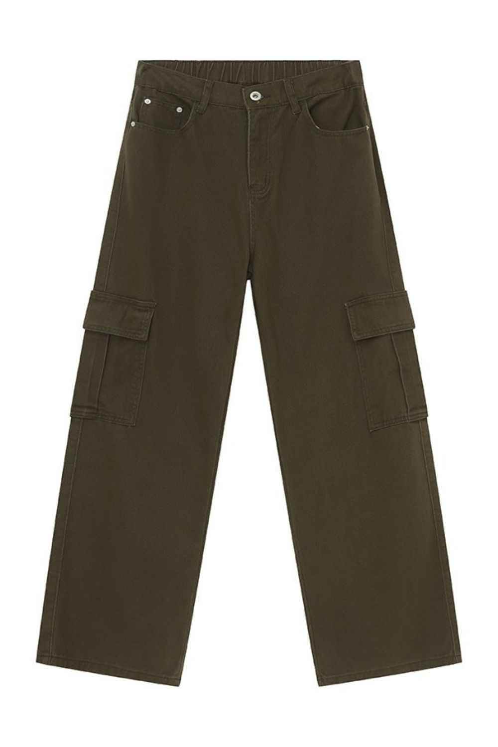 Hight Rise Wide Leg Cargo Pants Army Green for a perfect OOTD – dress to impress outfits from Amexza