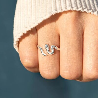 925 Sterling Silver Snake Ring Silver 7 for a perfect OOTD – dress to impress outfits from Amexza