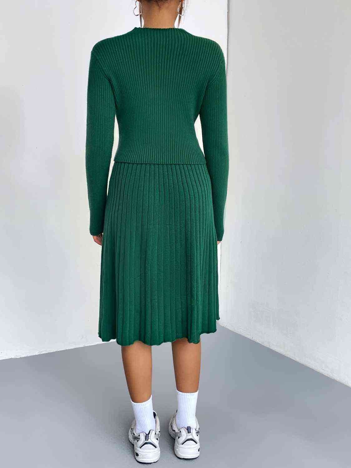 Rib-Knit Sweater and Skirt Set for a perfect OOTD – dress to impress outfits from Amexza