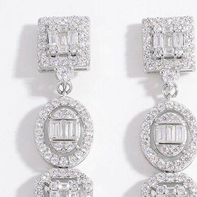 925 Sterling Silver Inlaid Zircon Earrings for a perfect OOTD – dress to impress outfits from Amexza