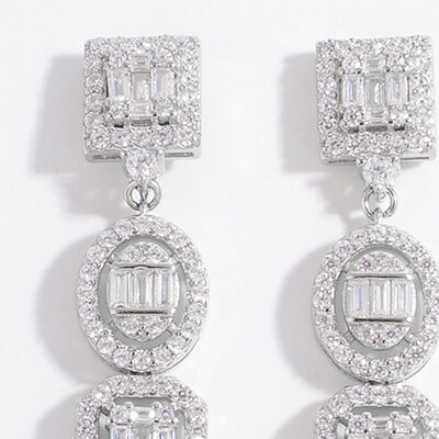 925 Sterling Silver Inlaid Zircon Earrings for a perfect OOTD – dress to impress outfits from Amexza