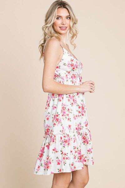 Culture Code Full Size Floral Frill Cami Dress for a perfect OOTD – dress to impress outfits from Amexza