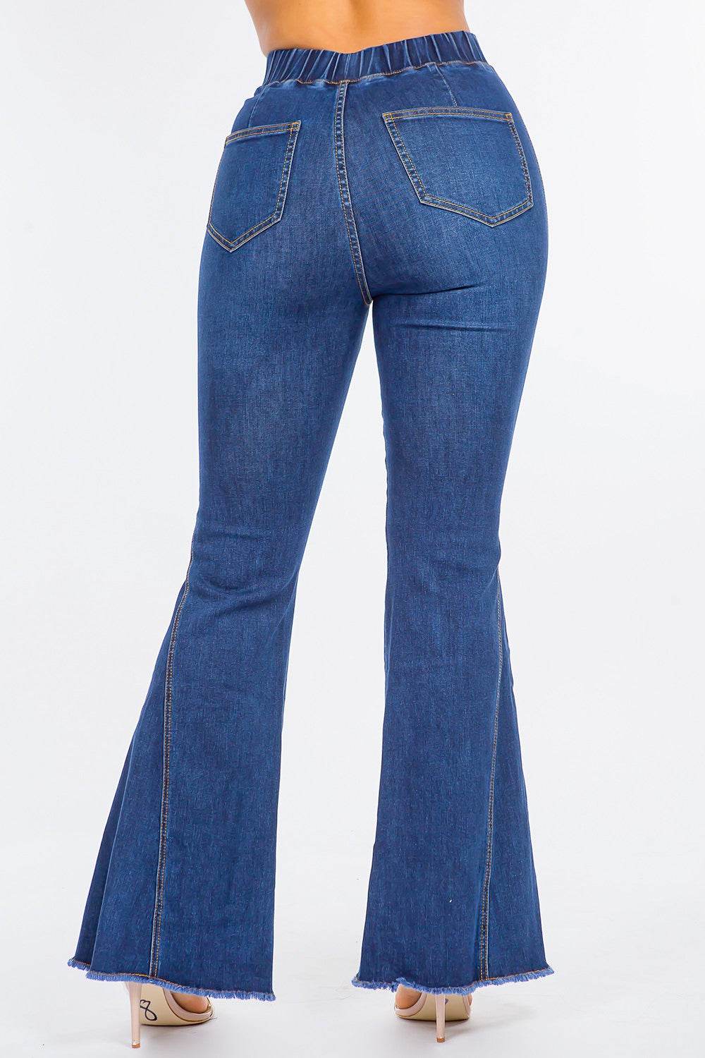 American Bazi High Waist Curvy Flare Jeans - Amexza