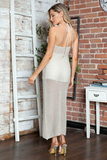 Crochet Flower Halter Neck Knit Dress for a perfect OOTD – dress to impress outfits from Amexza