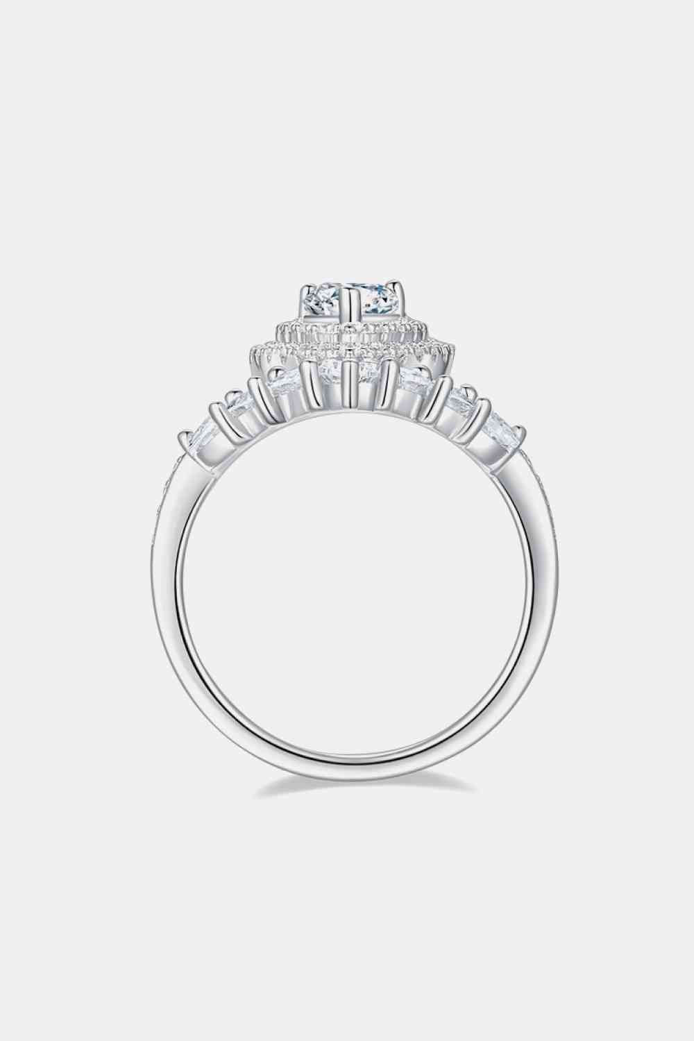 1 Carat Moissanite 925 Sterling Silver Crown Ring for a perfect OOTD – dress to impress outfits from Amexza