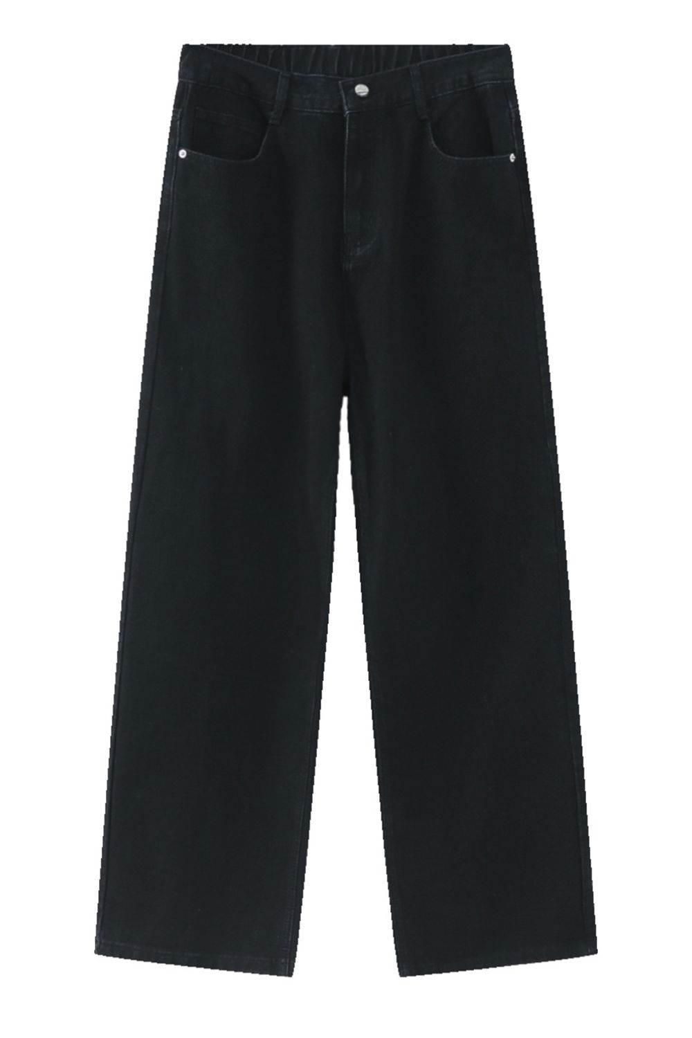 Wide Leg Jeans with Pockets Black for a perfect OOTD – dress to impress outfits from Amexza