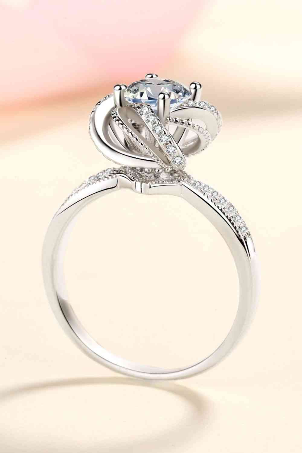 1 Carat Moissanite 925 Sterling Silver Ring for a perfect OOTD – dress to impress outfits from Amexza