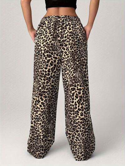 Leopard Wide Leg Pants with Pockets for a perfect OOTD – dress to impress outfits from Amexza