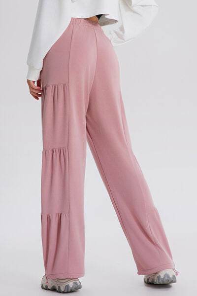 Basic Bae Drawstring Elastic Waist Ruched Joggers for a perfect OOTD – dress to impress outfits from Amexza