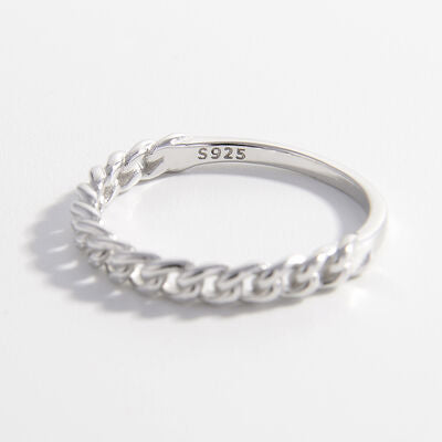 925 Sterling Silver Curb Chain Ring for a perfect OOTD – dress to impress outfits from Amexza