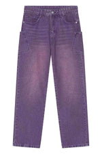 Wide Leg Men's Jeans with Pockets Mauve for a perfect OOTD – dress to impress outfits from Amexza