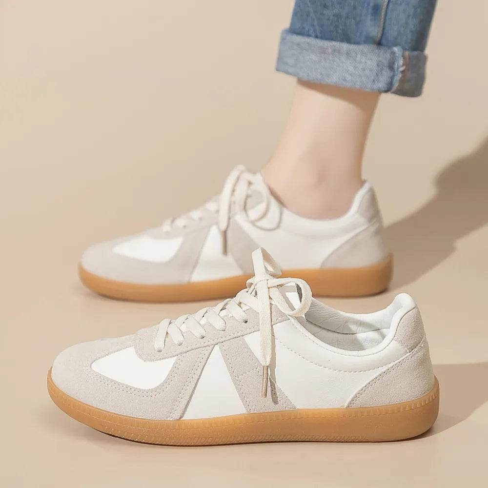 Lace Up Round Toe Flat Sneakers for a perfect OOTD – dress to impress outfits from Amexza
