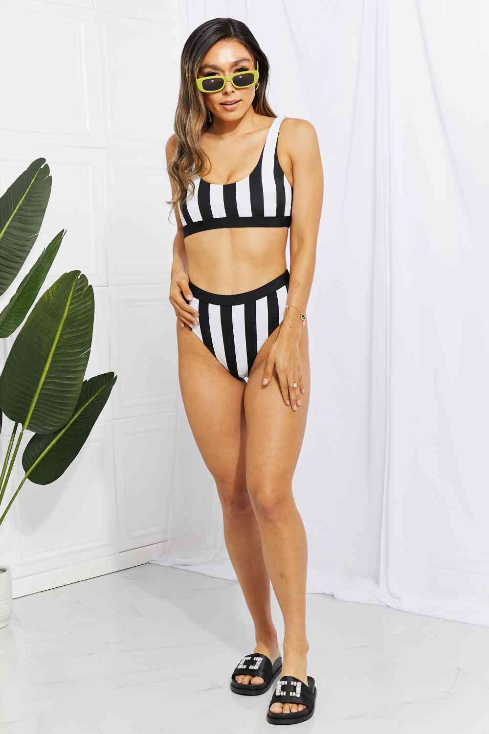 Striped Tank High Waist Bikini for a perfect OOTD – dress to impress outfits from Amexza