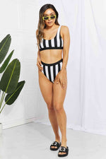 Striped Tank High Waist Bikini for a perfect OOTD – dress to impress outfits from Amexza