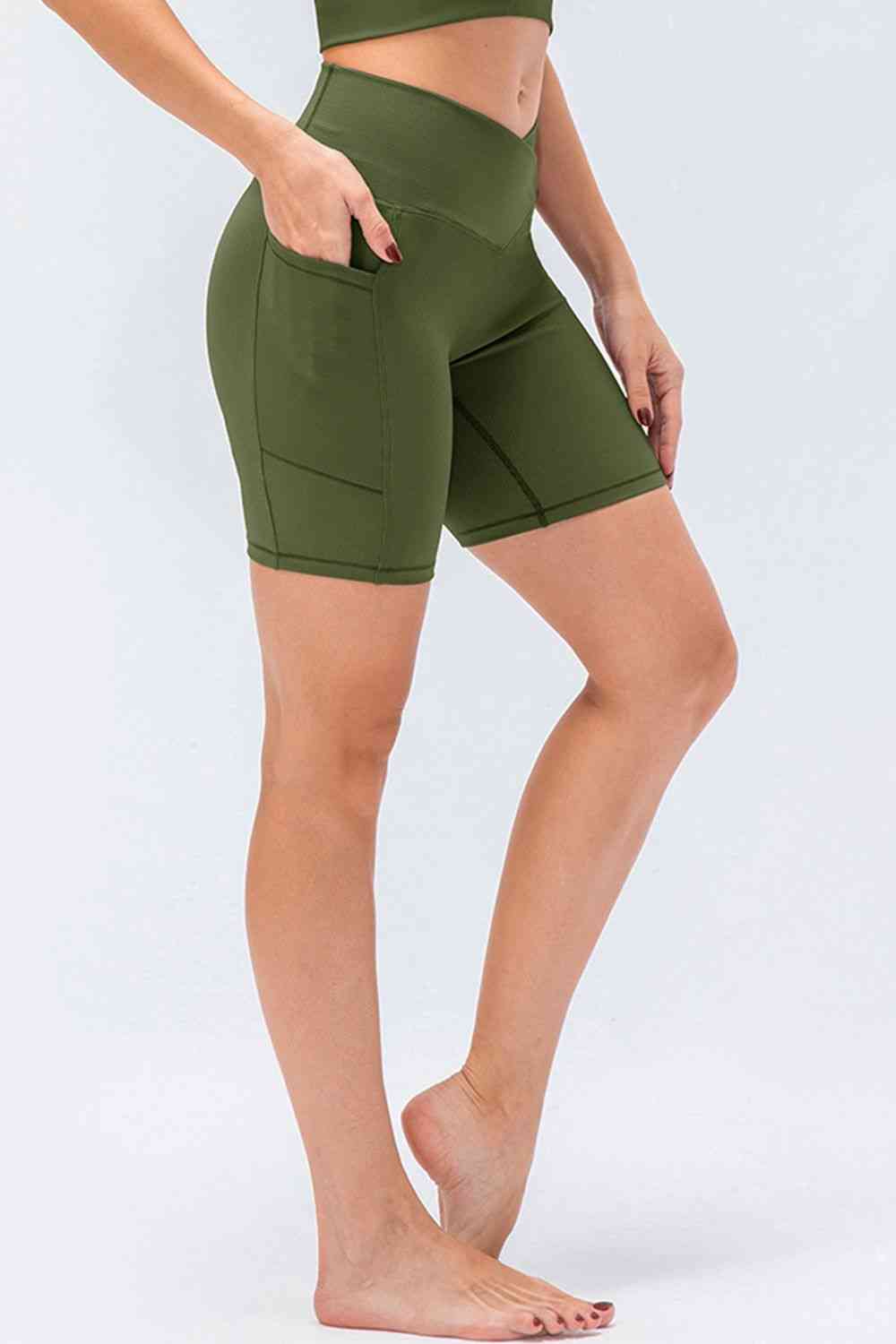 Slim Fit V-Waistband Sports Shorts Matcha Green for a perfect OOTD – dress to impress outfits from Amexza