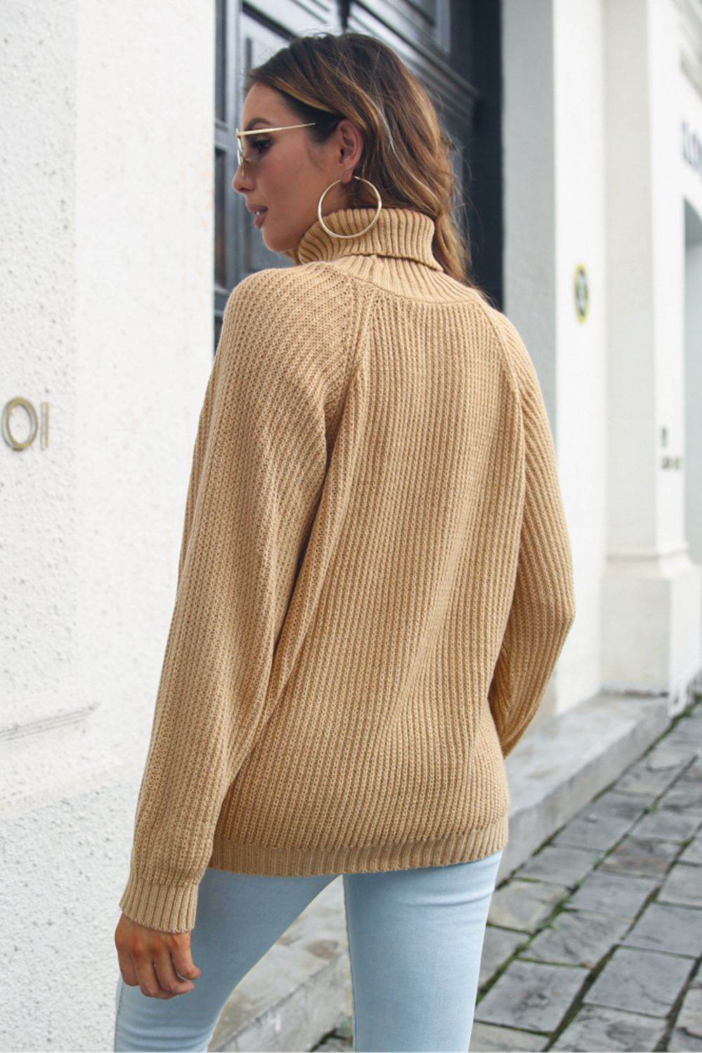 Turtleneck Rib-Knit Sweater for a perfect OOTD – dress to impress outfits from Amexza