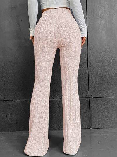 Ribbed High Waist Bootcut Pants for a perfect OOTD – dress to impress outfits from Amexza