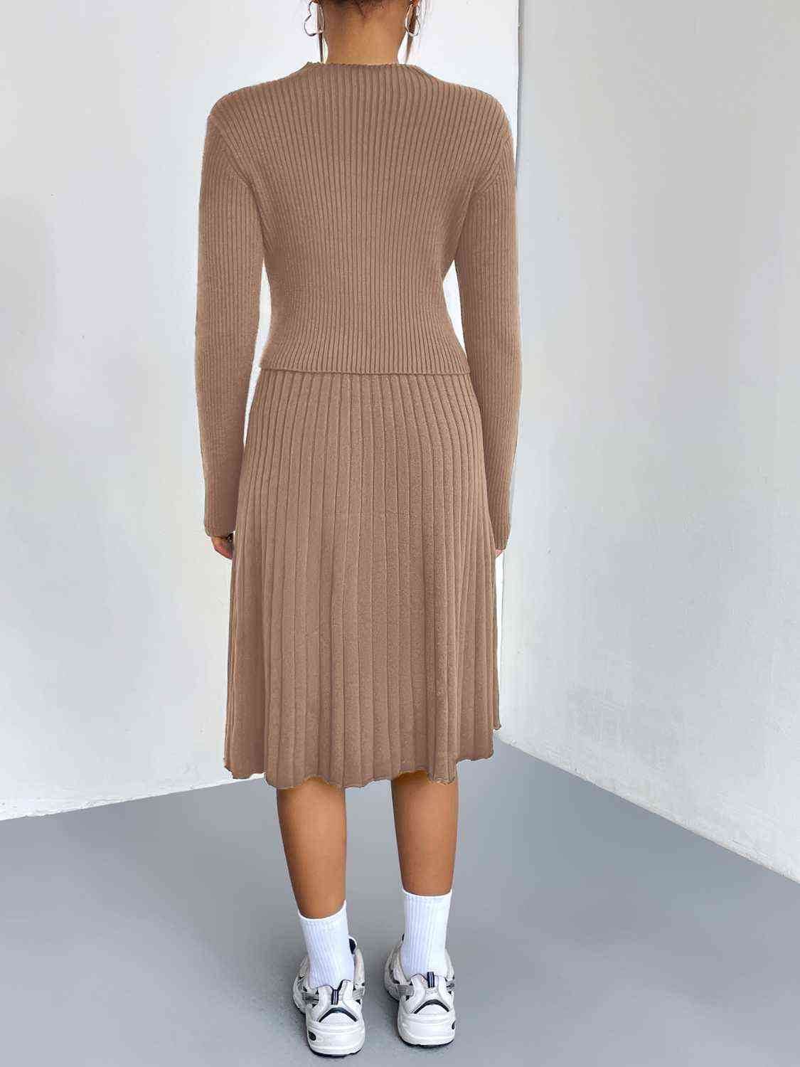 Rib-Knit Sweater and Skirt Set for a perfect OOTD – dress to impress outfits from Amexza