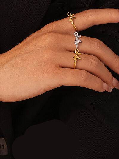 Stainless Steel Bow Ring for a perfect OOTD – dress to impress outfits from Amexza