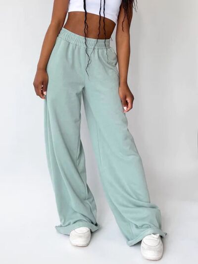 Elastic Waist Wide Leg Pants for a perfect OOTD – dress to impress outfits from Amexza