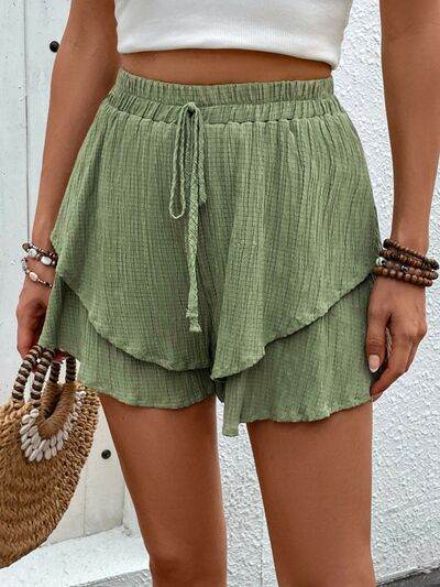 Perfee Tied Layered High Waist Shorts for a perfect OOTD – dress to impress outfits from Amexza