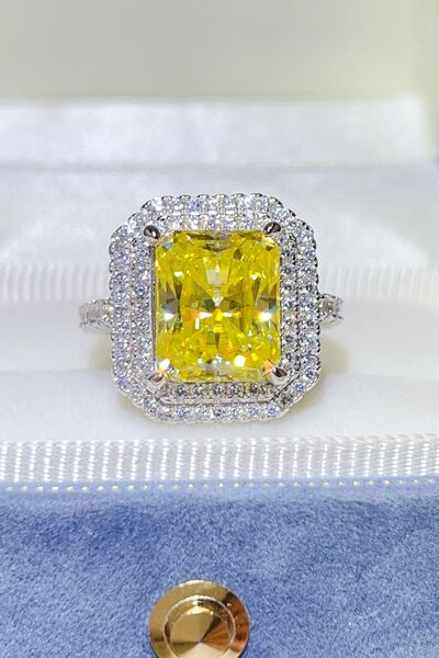 2 Carat Moissanite 925 Sterling Silver Ring Yellow for a perfect OOTD – dress to impress outfits from Amexza